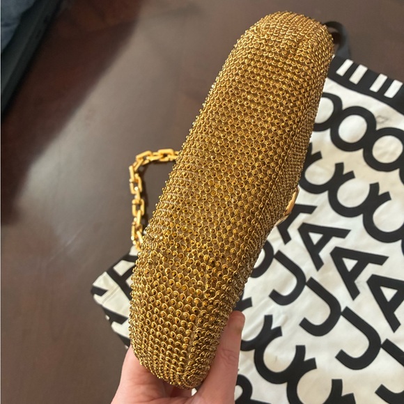 Marc Jacobs Gold Glitter Shoulder Bag with Chain - Picture 3 of 8